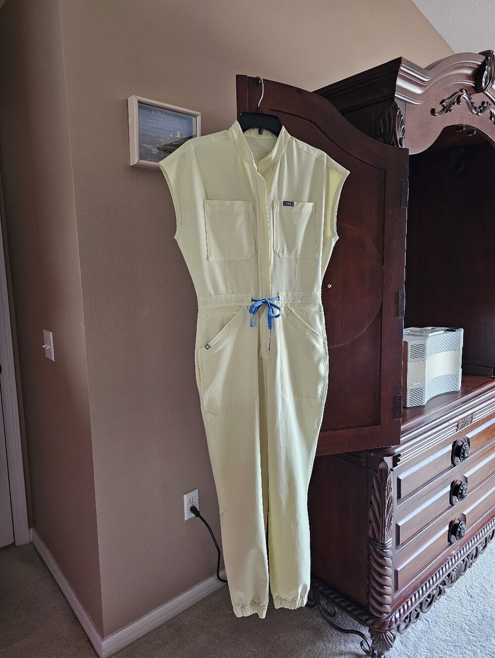 FIGS SUNLIGHT RAFAELA CARGO SCRUB JUMPSUIT.
